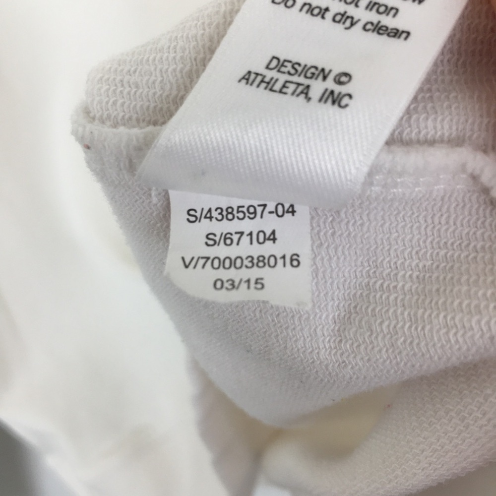 Athleta Citytime Mesh Shoulder Crewneck Sweatshirt Top White Women’s Size Large - Picture 14 of 15